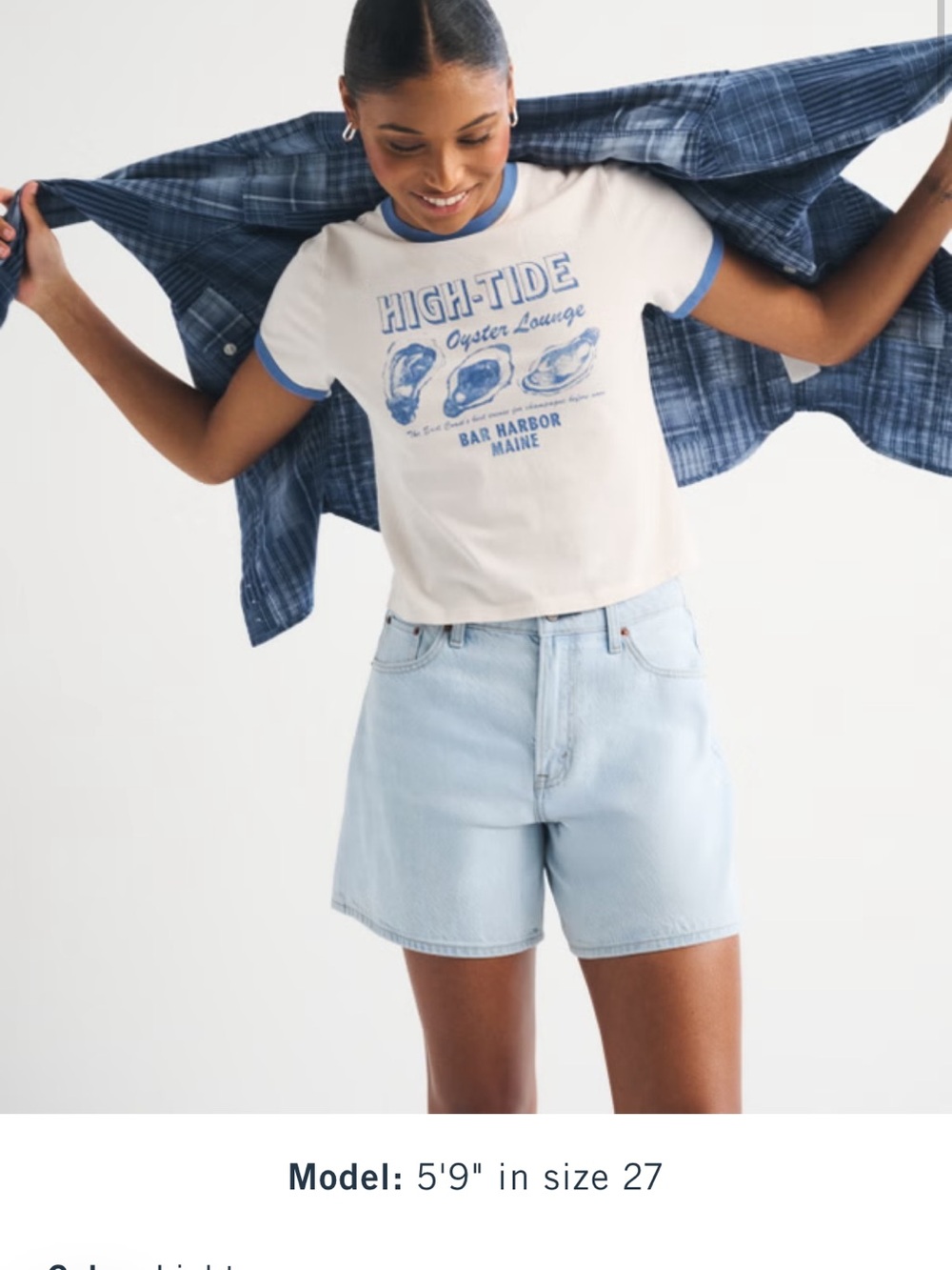 Abercrombie high rise loose fit shorts